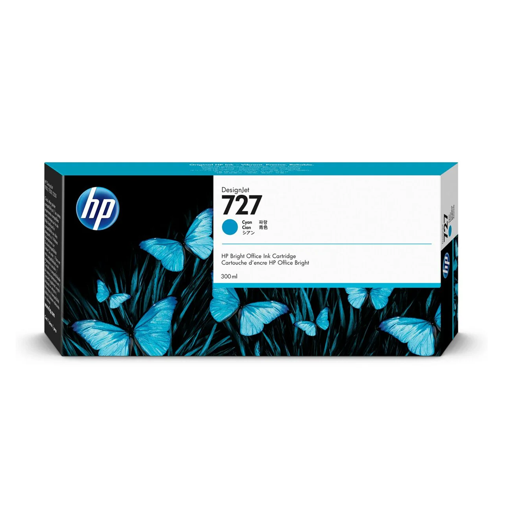 HP 727 300-ml Cyan Ink Cartucho
