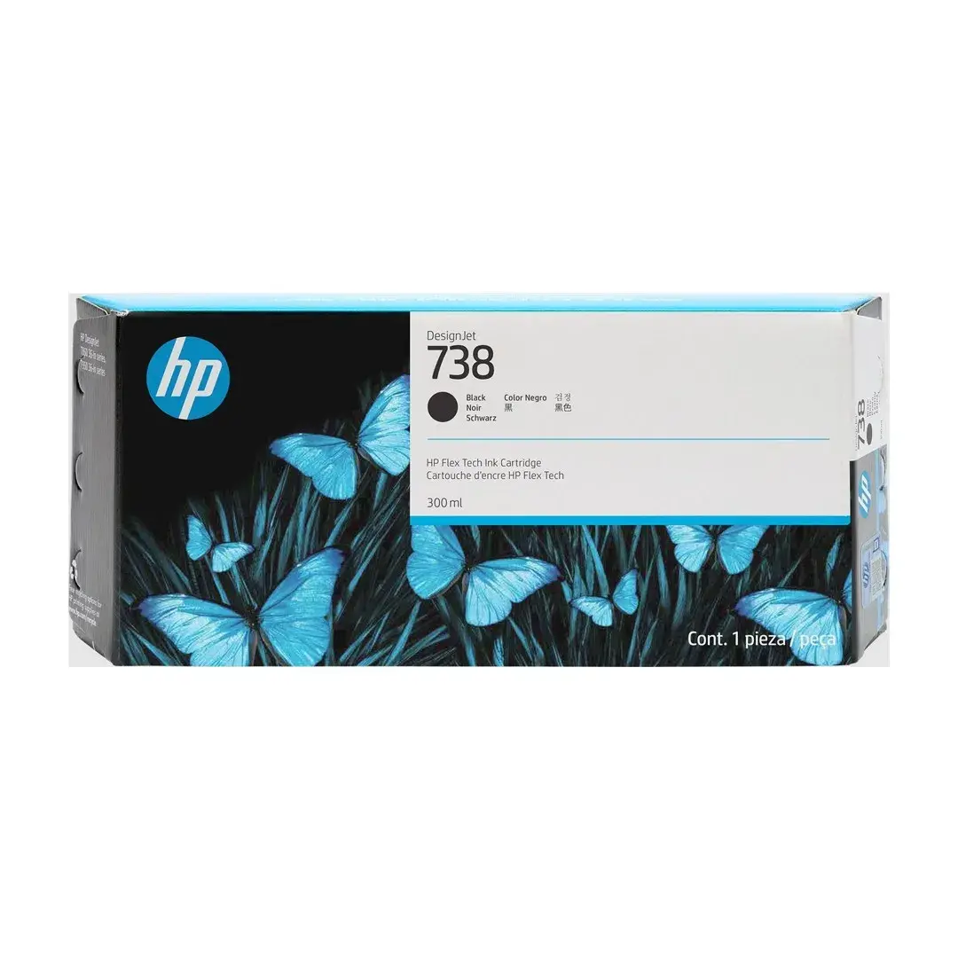 HP 738 300-ml Black DesignJet Ink Cartucho
