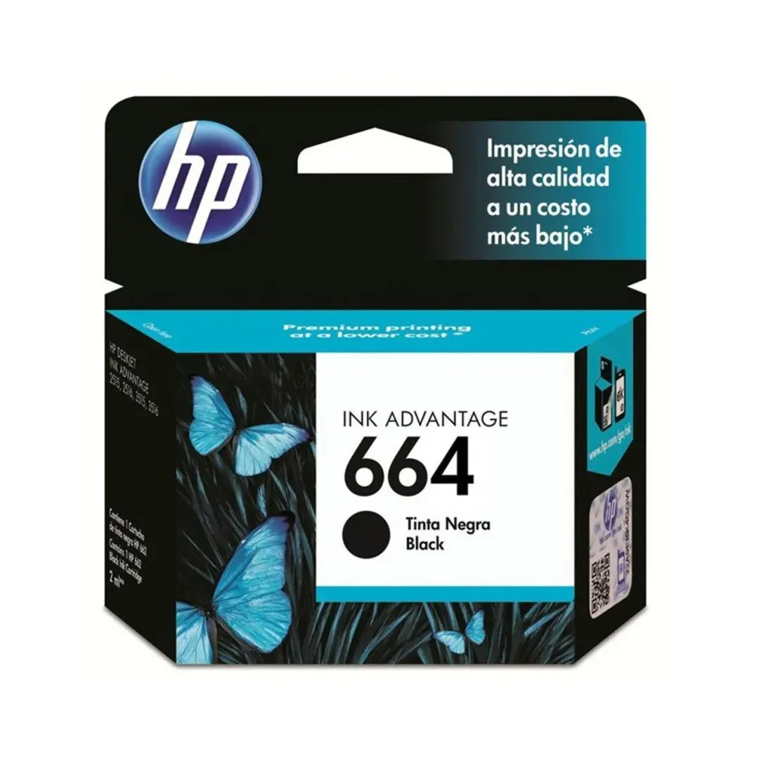 Cartucho de tinta negro HP 664