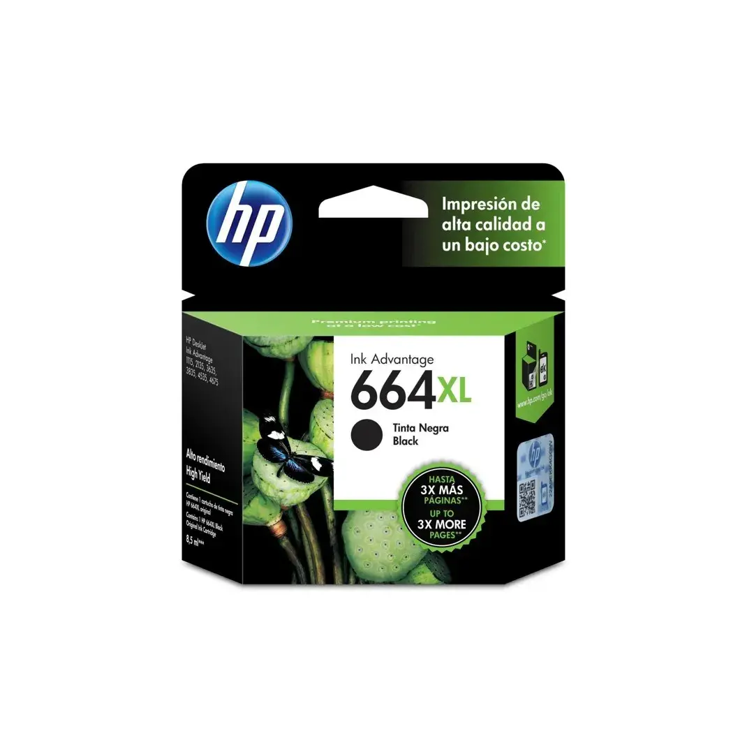 Cartucho de tinta negro HP 664XL