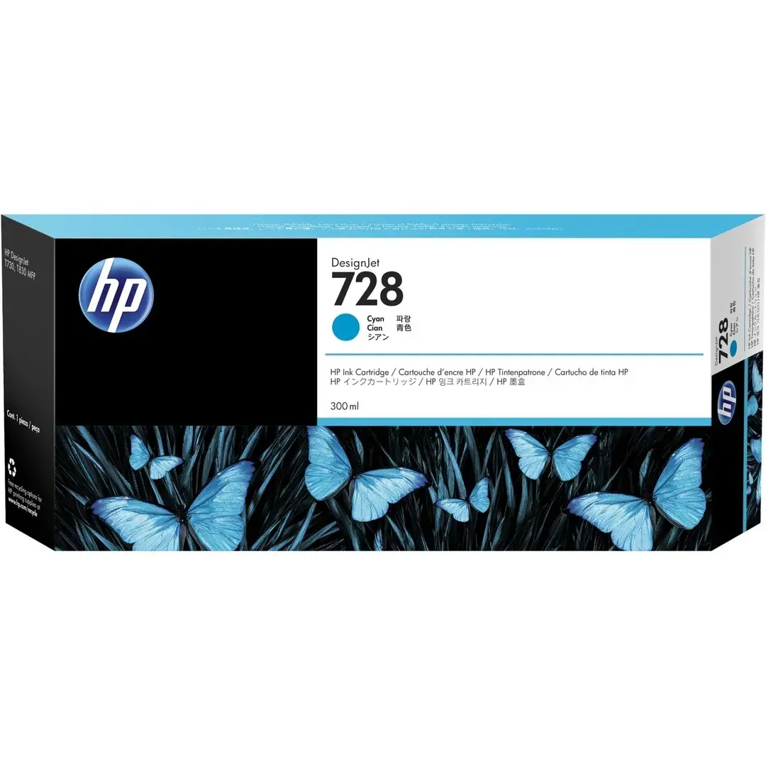 HP 728 300-ml Cyan Ink Cartucho