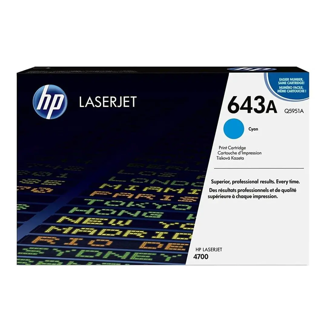 Cartucho de tinta cian HP Color LaserJet 4700